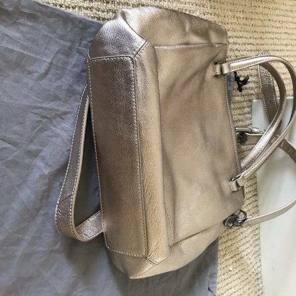 Liebeskind Berlin Gold Metallic Crossbody Purse Handbag Tote - Picture 7 of 13